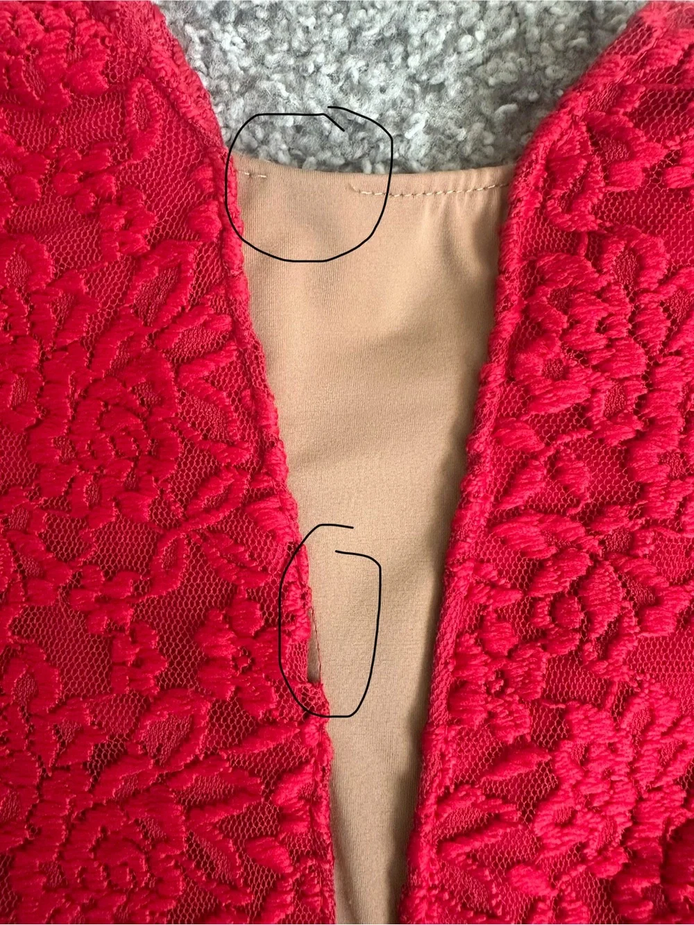 Custom child Red lace cut out unitard dance costume fits child 7/8